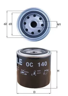 Oil Filter KNECHT OC 140)