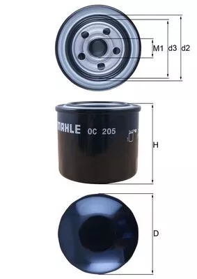 Oil Filter KNECHT OC 205)