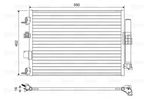 Condensor, airconditioning VALEO 814161)