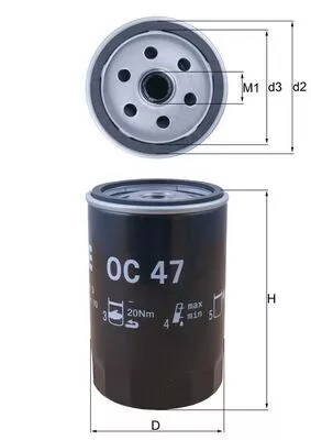 Oil Filter KNECHT OC 47)
