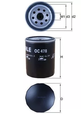 Oil Filter KNECHT OC 478)