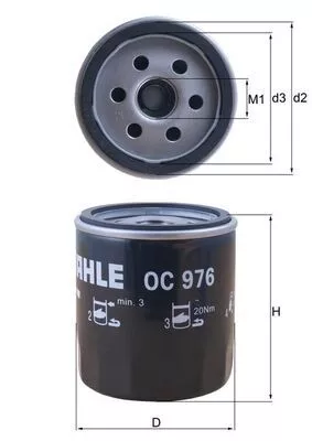 Oil Filter KNECHT OC 976)