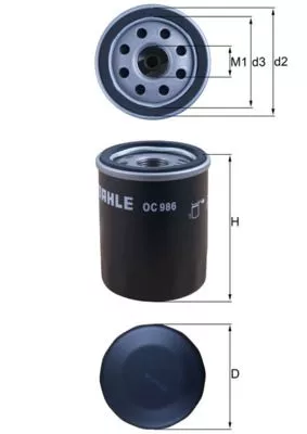 Oil Filter KNECHT OC 986)