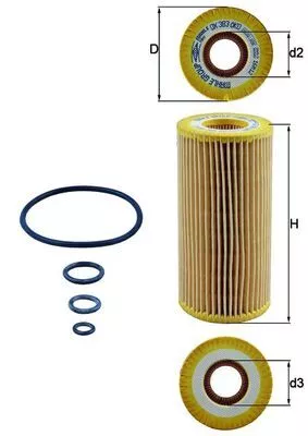 Oliefilter KNECHT OX 383D)