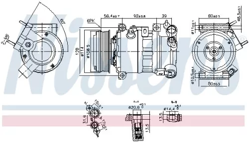 Compressor, airconditioning NISSENS 890599)