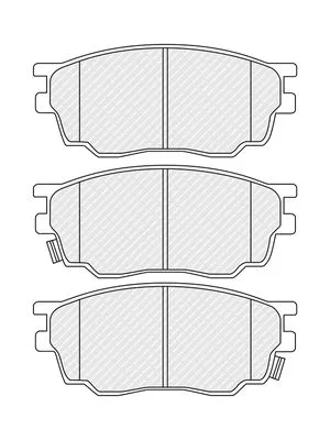 Brake Pad Set, disc brake FERODO FDB1707)