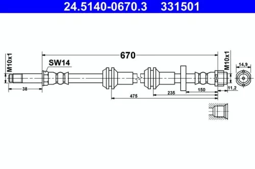 Remslang ATE 24.5140-0670.3)