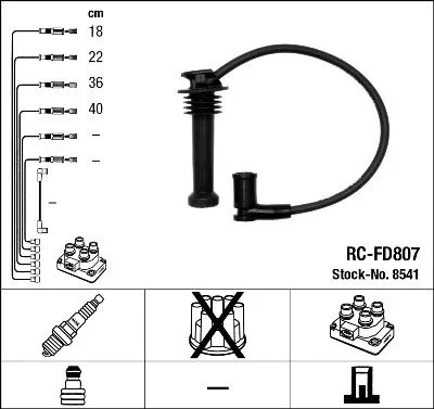 Ignition Cable Kit NGK 8541)