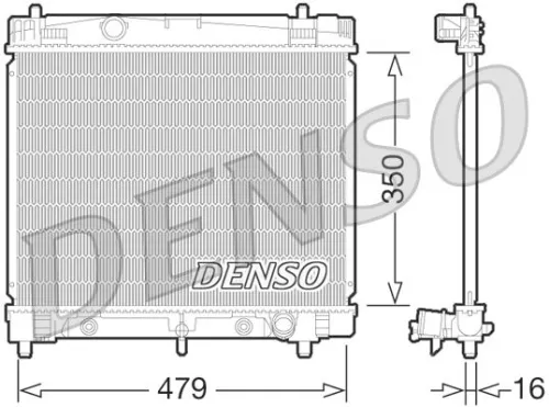 Radiator, motorkoeling DENSO DRM50070)