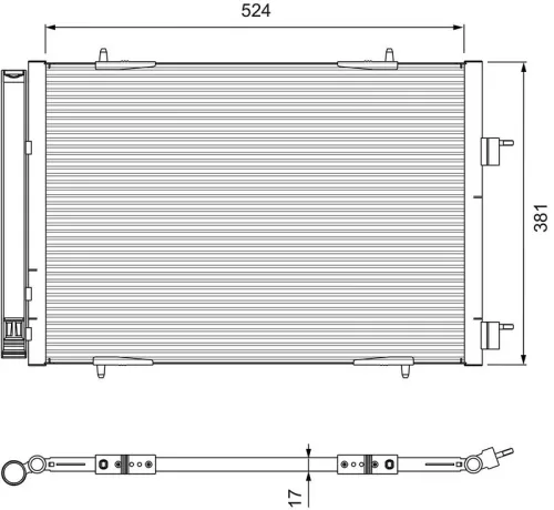 Condensor, airconditioning VALEO 814406)