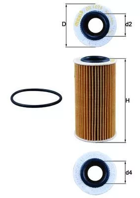 Oliefilter KNECHT OX 1076D)