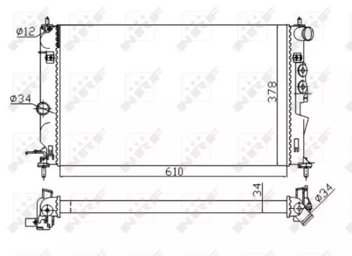 Radiator, motorkoeling NRF 50563A)