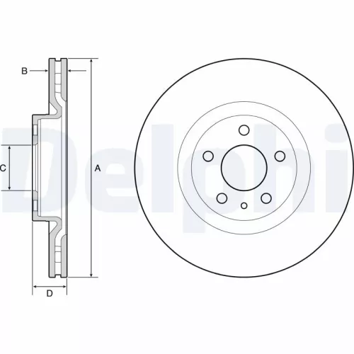 Brake Disc DELPHI BG4654C)