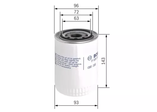 Oil Filter BOSCH F 026 407 121)