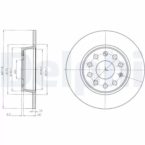Brake Disc DELPHI BG4324C)