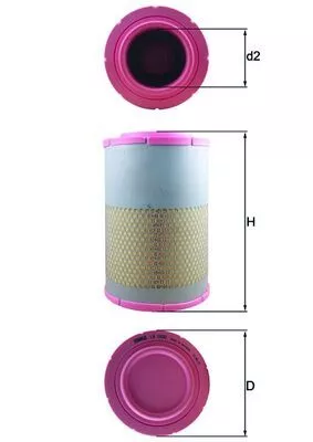 Luchtfilter KNECHT LX 1630)