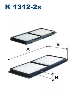 Filter, cabinelucht FILTRON K 1312-2x)