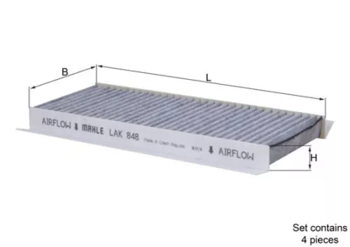 Filter, cabinelucht KNECHT LAK 848/S)