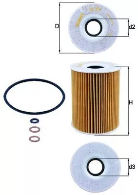 Oliefilter KNECHT OX 254D2)