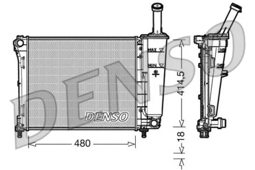 Radiator, motorkoeling DENSO DRM09161)