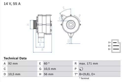 Dynamo BOSCH 0 986 033 740)