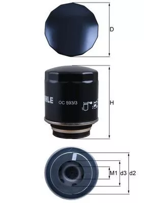 Oil Filter KNECHT OC 593/3)
