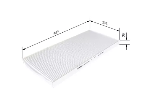 Filter, cabinelucht BOSCH 1 987 432 541)