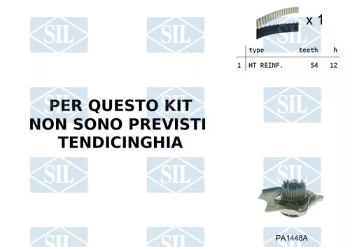 Water Pump & Timing Belt Kit Saleri SIL K1PA1448A)