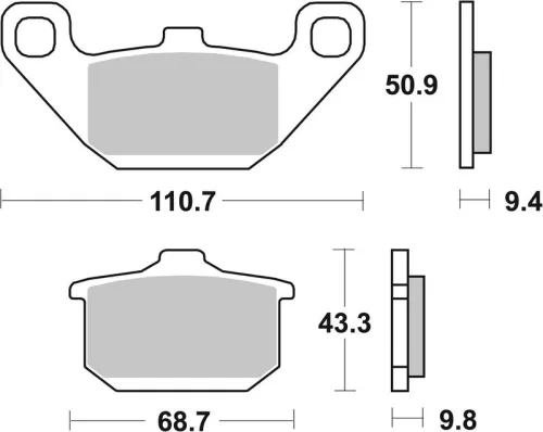 Remblokkenset, schijfrem BREMBO 07KA0808)