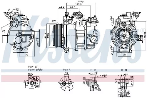 Compressor, airconditioning NISSENS 890793)