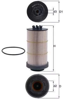 Brandstoffilter KNECHT KX 80/1D)