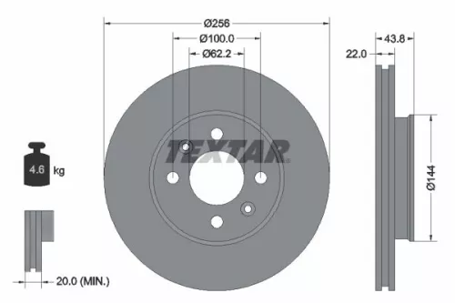 Remschijf TEXTAR 92237903)