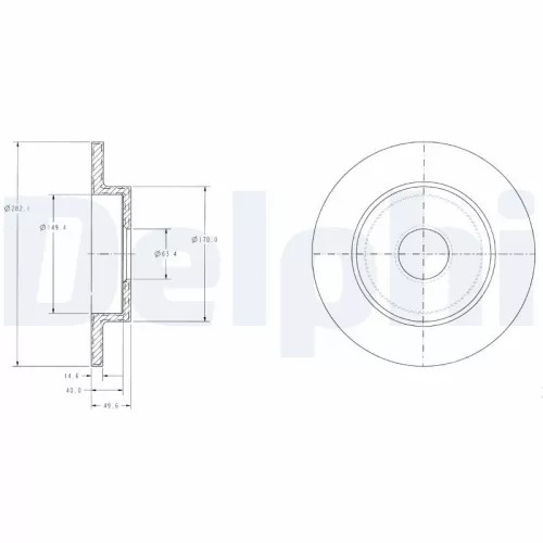 Remschijf DELPHI BG3761)