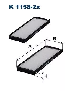 Filter, cabin air FILTRON K 1158-2x)