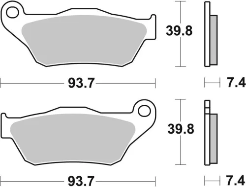 Remblokkenset, schijfrem BREMBO 07065XS)