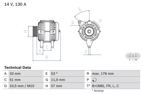 Dynamo BOSCH 0 986 082 820)