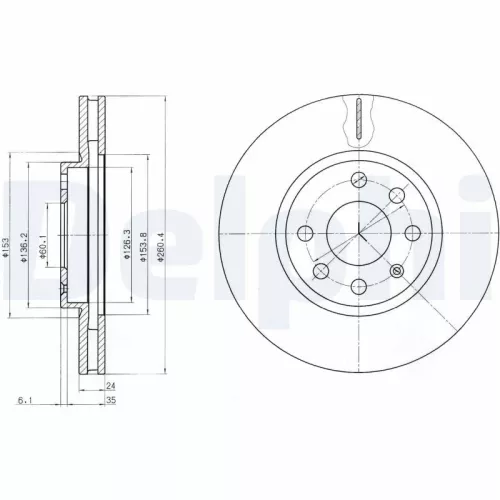 Remschijf DELPHI BG3569)