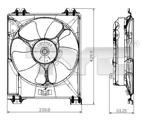 Ventilator, airconditioningcondensor TYC 809-0016)