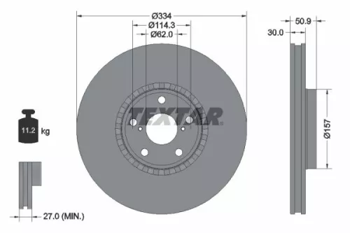 Remschijf TEXTAR 92147800)