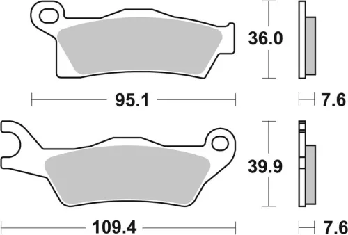 Remblokkenset, schijfrem BREMBO 07GR26SD)