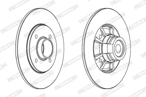 Brake Disc FERODO DDF1517-1)