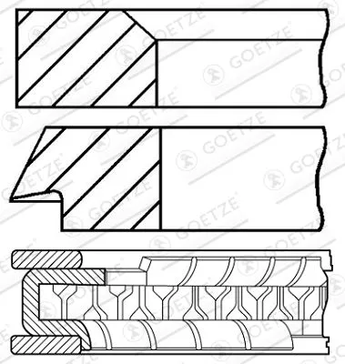 Zuigerveerenset GOETZE ENGINE 08-104200-00)