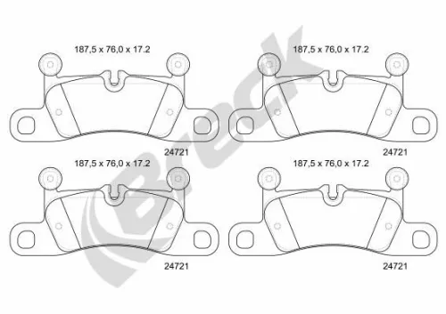 Brake Pad Set, disc brake BRECK 24721 00 553 00)