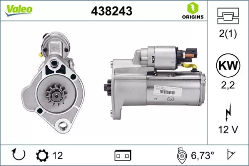 Starter VALEO 438243)