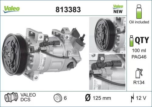 Compressor, airconditioning VALEO 813383)
