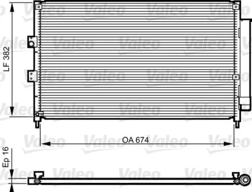 Condenser, air conditioning VALEO 814217)