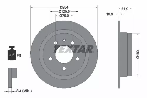 Remschijf TEXTAR 92022400)