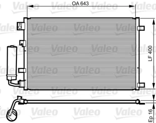 Condensor, airconditioning VALEO 814008)