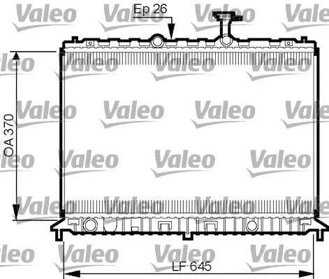 Radiator, engine cooling VALEO 735501)