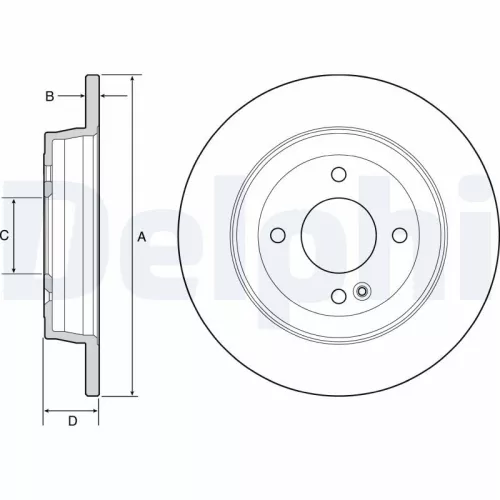 Brake Disc DELPHI BG4564)